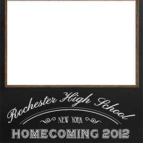 Homecoming Chalked Calligraphy 2x6 4 Photos