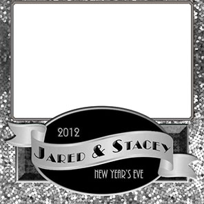 Wedding  Glitterific Silver  2x6  4 Photos