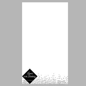 Birthday Black n White Bash 360 Vertical Design